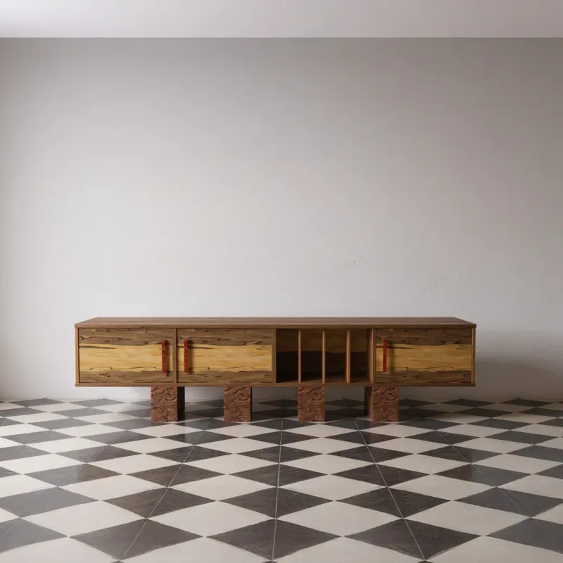 Pastform Furniture Drewniana komoda Nami Long TV kolor Frake rozmiar do wyboru Cena promocyjna