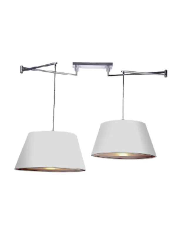 AZzardo NATALIA 2S Biały AZ1923/AZ2592 (w komplecie 2x abażur 50cm biały) Wisząca kolory-swiatla.pl Super okazja