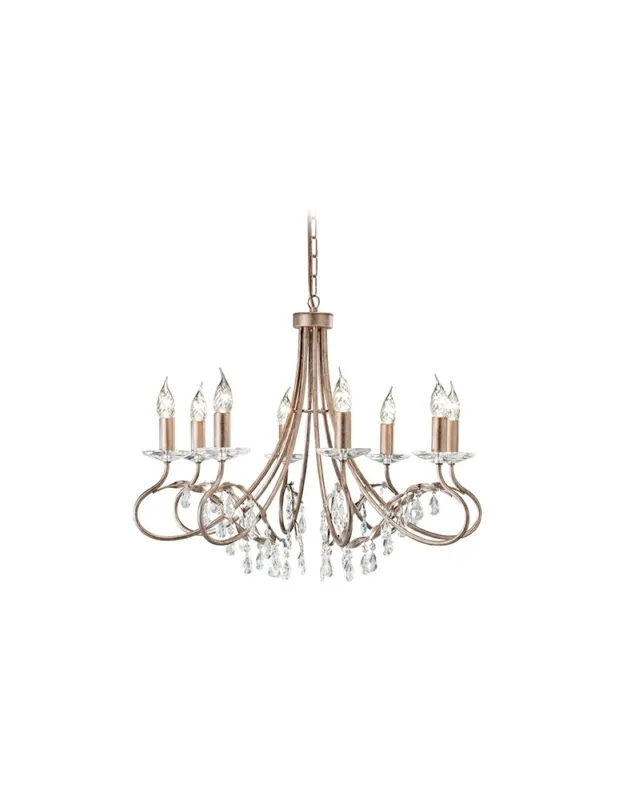 Elstead Lighting Interior Wisząca CHRISTINA 8x60W E14 CRT8 SILVER/GOLD kolory-swiatla.pl Ostatnie sztuki