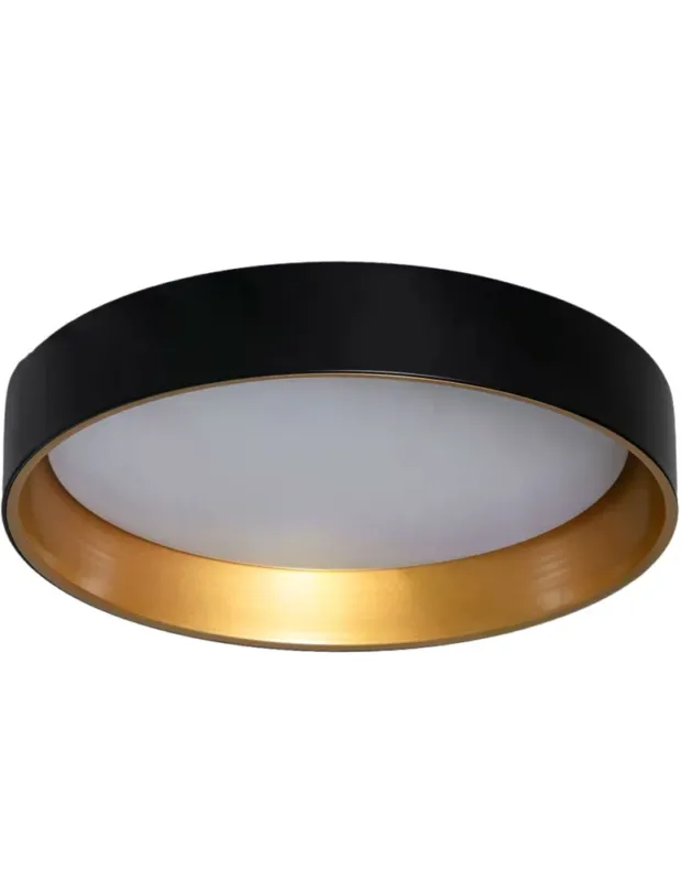 Taniej Abruzzo Plafon LED 21W Okrągły Czarno Złoty 45cm 3 Barwy Świecenia CCT Roma ABR-PLR-C-20W-CCT