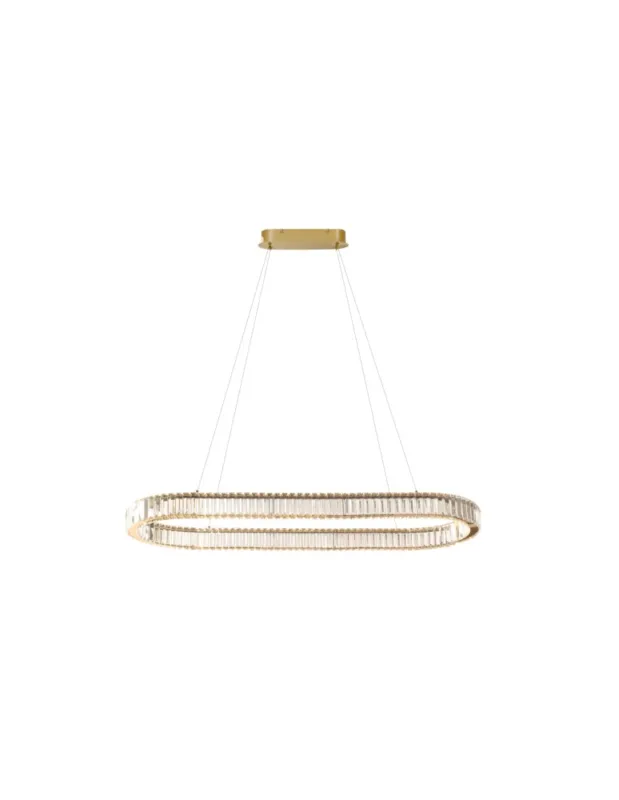 Promocja Azzardo SPARK OVAL PENDANT 120 CCT DIMM GO + REMOTE CONTROL Wisząca Zmienna Barwa Światła, Pilot Złoty Połysk AZ6711