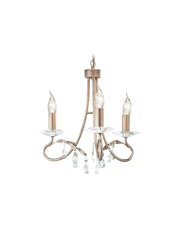 Darmowy zwrot Elstead Lighting Interior Wisząca CHRISTINA 3x60W E14 CRT3 SILVER/GOLD kolory-swiatla.pl