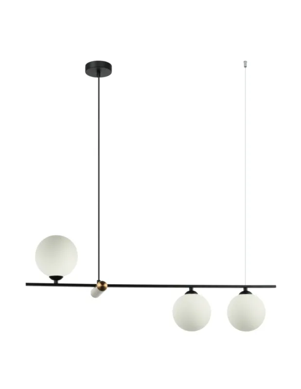 ITALUX Barletta Wisząca - Elegancka Lampa 3x25W Brązowy/Czarny - K Nowy