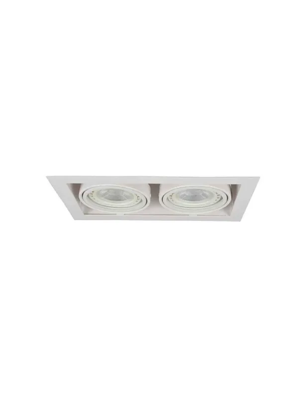 Premium Azzardo NOVA 2 WHITE/WHITE 2xES111 Wpuszczana Biały AZ2876 kolory-swiatla.pl