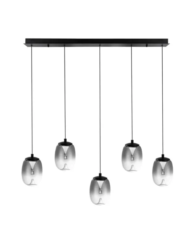 Azzardo PAMELA 11 LINE 5 SMOKY Dymiony/Czarny 5xLED LED wisząca AZ6269 Zamów dziś