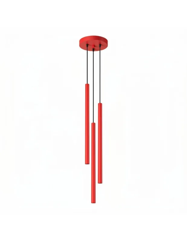Sollux Lampa wisząca PASTELO 3P czerwona SL.2143 Hit cenowy