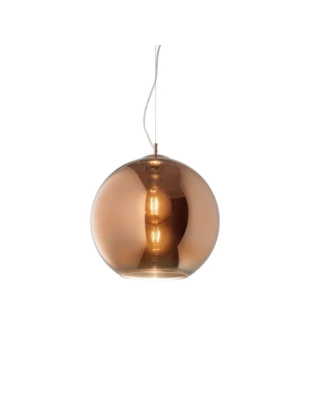 Ostatnie sztuki Ideal Lux Lampa Wisząca NEMO SP1 D20 RAME Miedziany 250328
