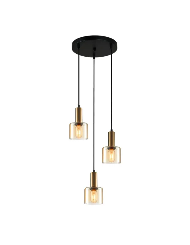 ITALUX Santia Wisząca E27 3x40W Miedziany PND-65342-3A-BRO+AMB kolory-swiatla.pl Ostatnie sztuki