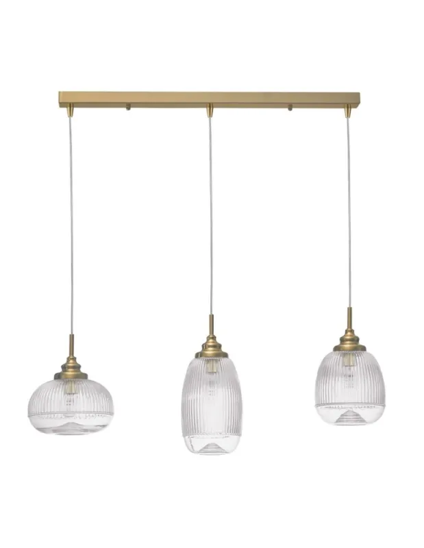 Wyjątkowa oferta Luces Exclusivas AHIGAL Wisząca 3xE14 LED satynowe złoto LE41847