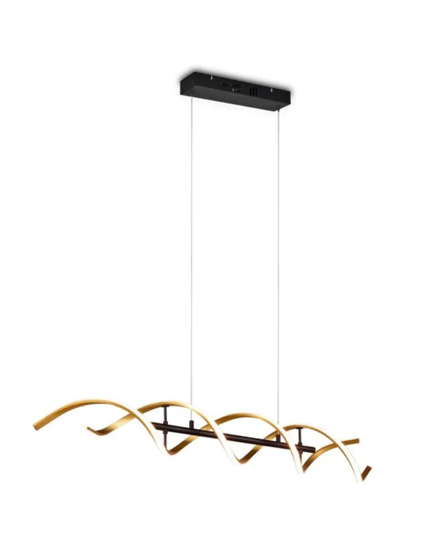 TRIO SEQUENCE Wisząca LED 1x45W 2300-4000K 5600lm Ściemnialna złoty 341810208 Bezpieczne zakupy