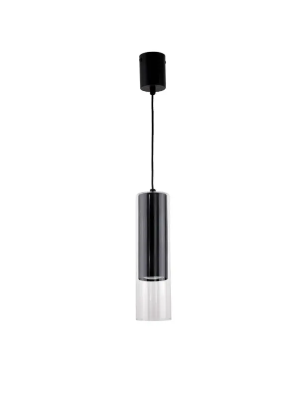 Light Prestige Manacor Lampa wisząca GU10 1x50W czarny/transparentny LP-232/1P BK kolory-swiatla.pl Tylko dziś