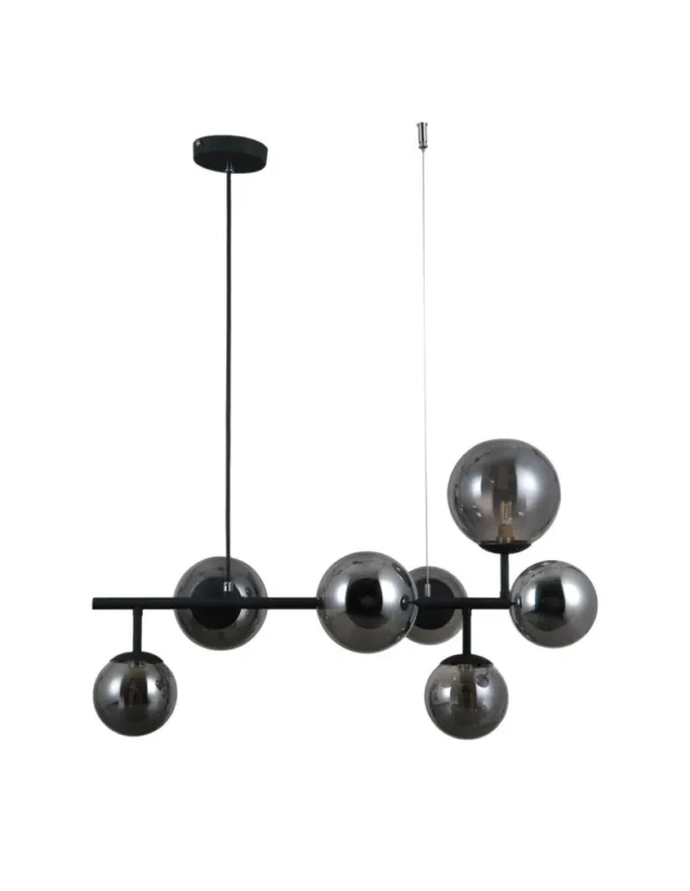 Bestseller ITALUX Frontera Wisząca G9 7x5W - Elegancka Czarna Lampka PND-40423