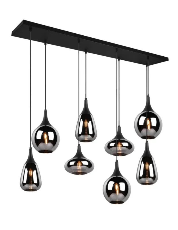 TRIO LUMINA Wisząca E14 8x40W Ściemnialna czarny 317000832 Szybka dostawa