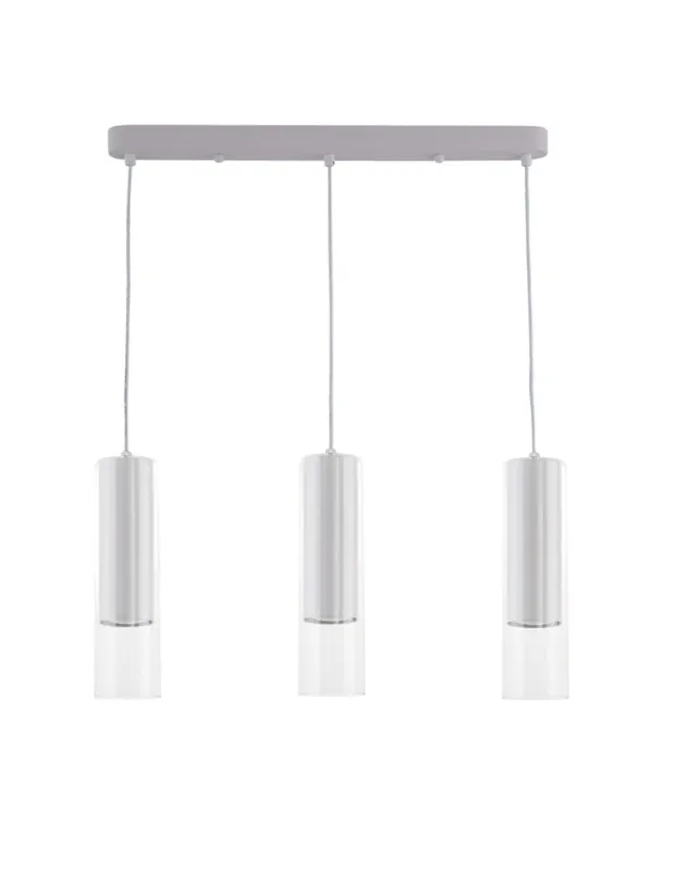 Nie przegap Light Prestige Manacor Lampa wisząca GU10 3x50W biały/transparentny LP-232/3L WH kolory-swiatla.pl