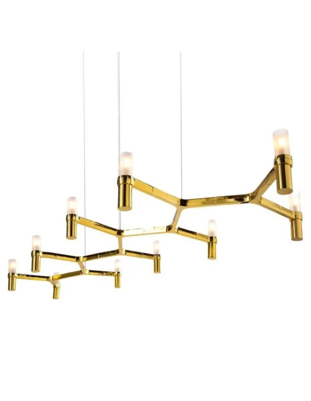 Tylko dziś Step into Design Lampa wisząca CANDLES-10 złota 165cm