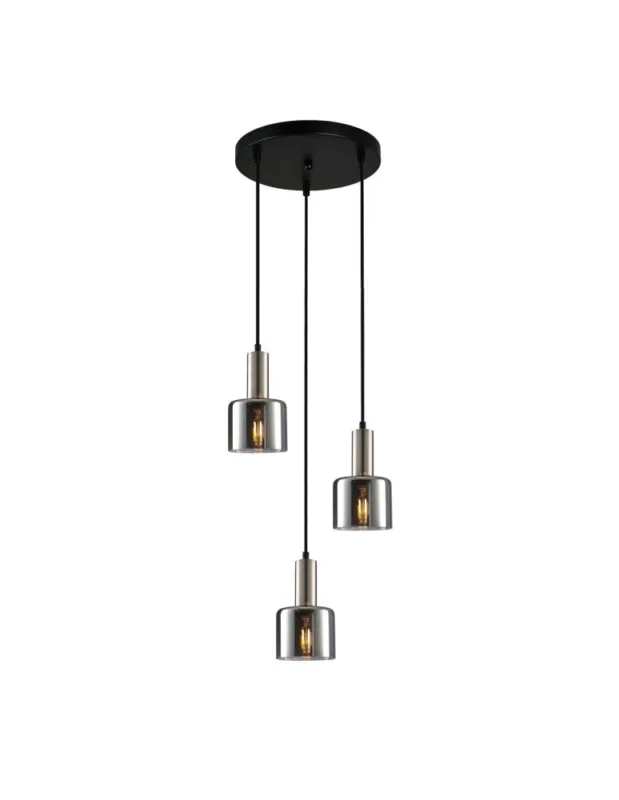 Nowy ITALUX Santia Wisząca E27 3x40W Srebrny PND-65342-3A-SC+SG kolory-swiatla.pl