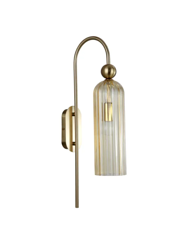 Łatwy zwrot Light Prestige Piega Kinkiet E14 1x40W amber/złoty LP-939/1W amber kolory-swiatla.pl