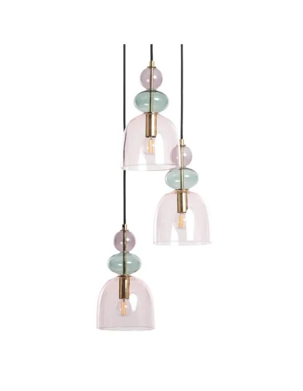 Zamów dziś Abruzzo Lampa Wisząca Szklana Fioletowa 3xE14 35cm Koloreno ABR-3KOLOK-F