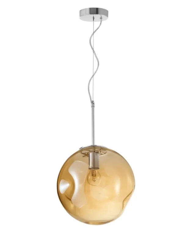 Luces Exclusivas CARORA Wisząca 1xE27 LED chromowany/szampański LE41954 Bezpieczna płatność