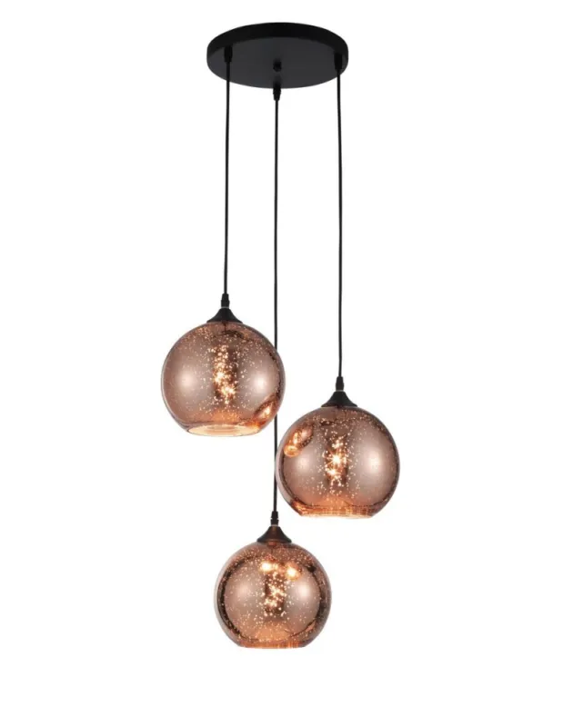Luces Exclusivas CEPEDA Wisząca 3xE27 LED miedziany LE41963 Tylko do końca tygodnia