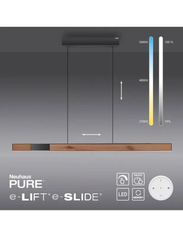 Łatwy zwrot PURE-MOTO-RISE LAMPA WISZĄCA NATURALNE DREWNO