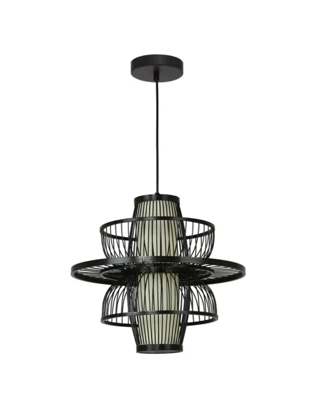Light Prestige Rattanowa lampa wisząca Astra czarna 1xE27 LP-3110/1P BK Dostępne od ręki