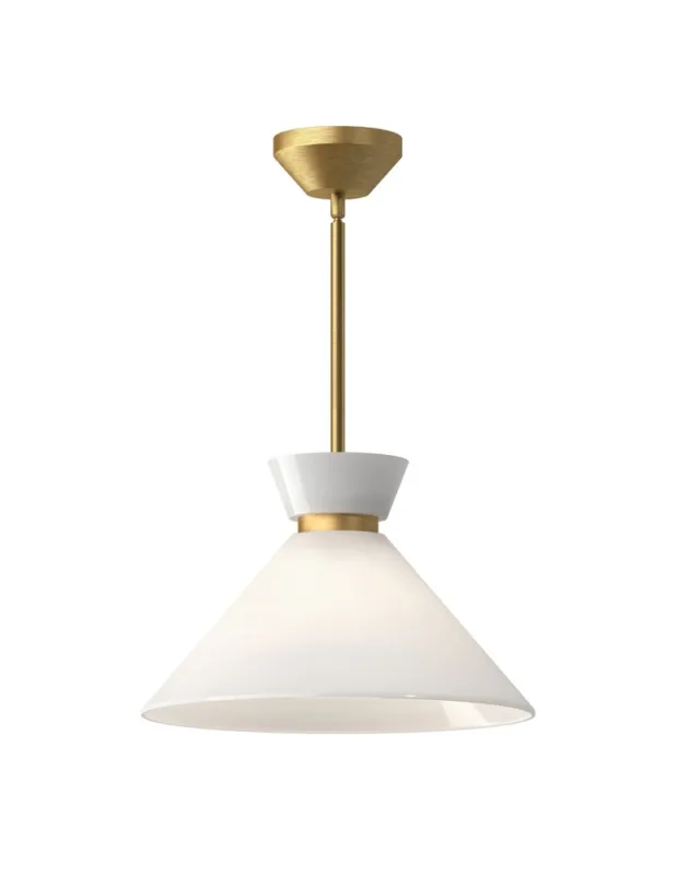 Elstead Lampa wisząca Halston 1 źródło światła Szczotkowane złoto ALM-HALSTON-P-M-GD Super okazja