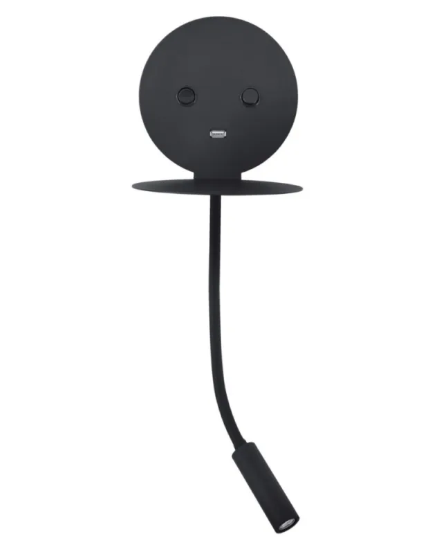 Luces Exclusivas ACACIAS USB Ścienna LED 6W+3W 520lm 3000K czarny LE42227 Sprawdź teraz