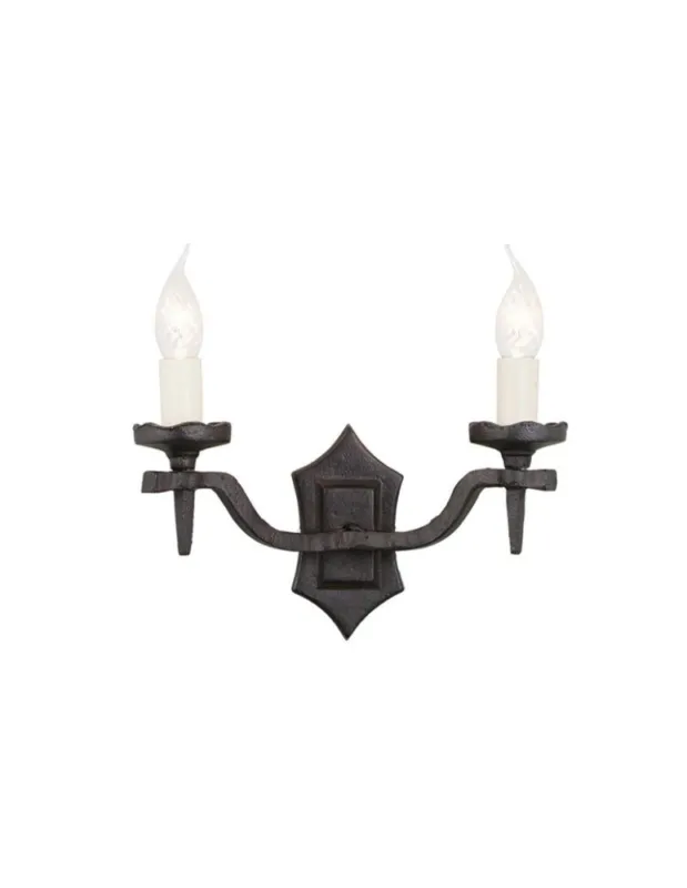 Zniżka Elstead Lighting Interior Kinkiet RECTORY 2x60W E14 RY2B BLACK kolory-swiatla.pl
