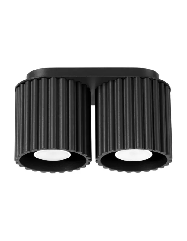 Oferta limitowana Sollux Plafon AURA 2 czarny GU10 SL.1785