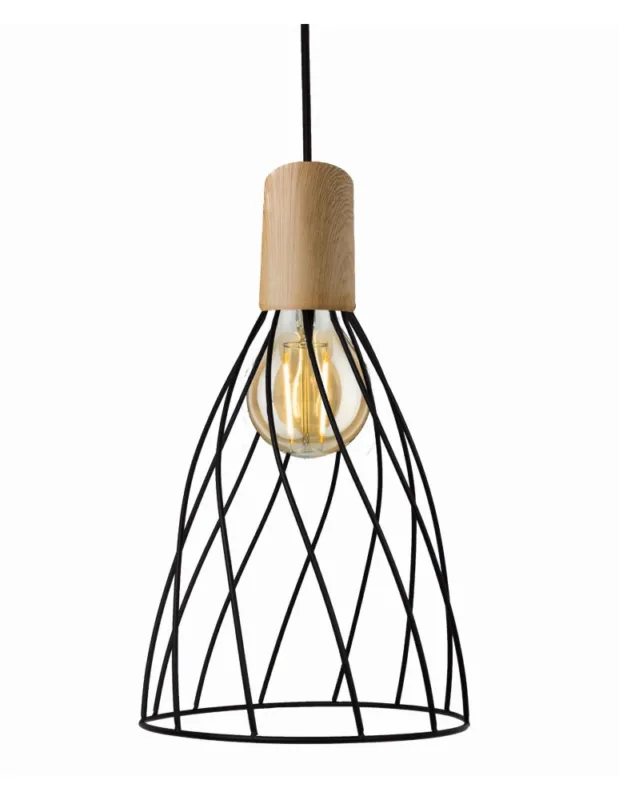Obniżka ceny Light Prestige Moderno wisząca długa E27 E27 czarny/brązowy LP-1221/1P L E27 BK kolory-swiatla.pl
