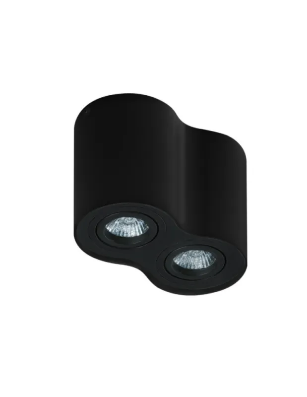 Azzardo BROSS 2 BLACK 2xGU10 Natynkowa Czarny AZ2136 kolory-swiatla.pl Bezpieczne zakupy