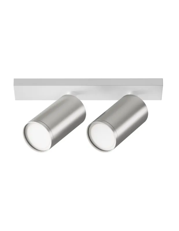 Maytoni FOCUS S Lampa Sufitowa 2xGU10 10W Biały, Srebrny Mat C051CL-U-2WS Nie przegap
