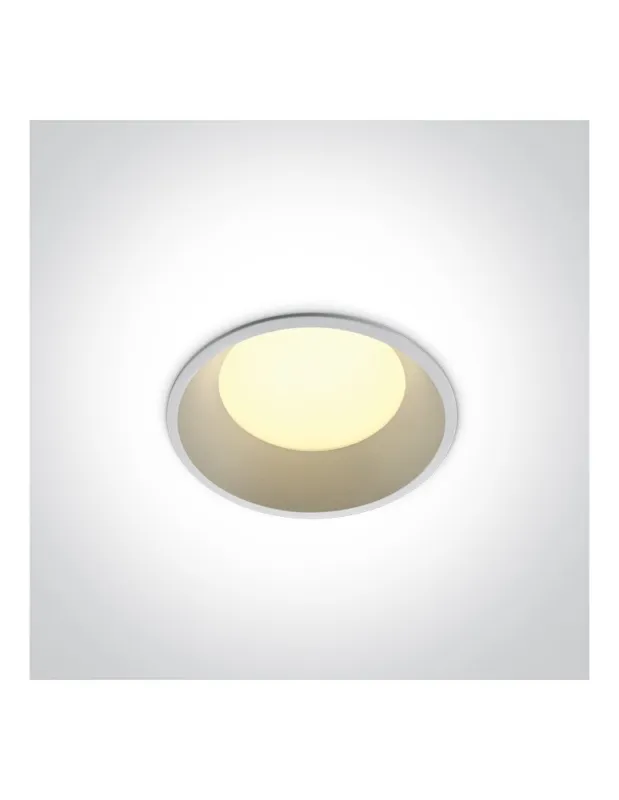 One Light Oprawa LED do łazienki biała duża moc Stegna 10109FD/W/W IP54 kolory-swiatla.pl Bezpieczne zakupy