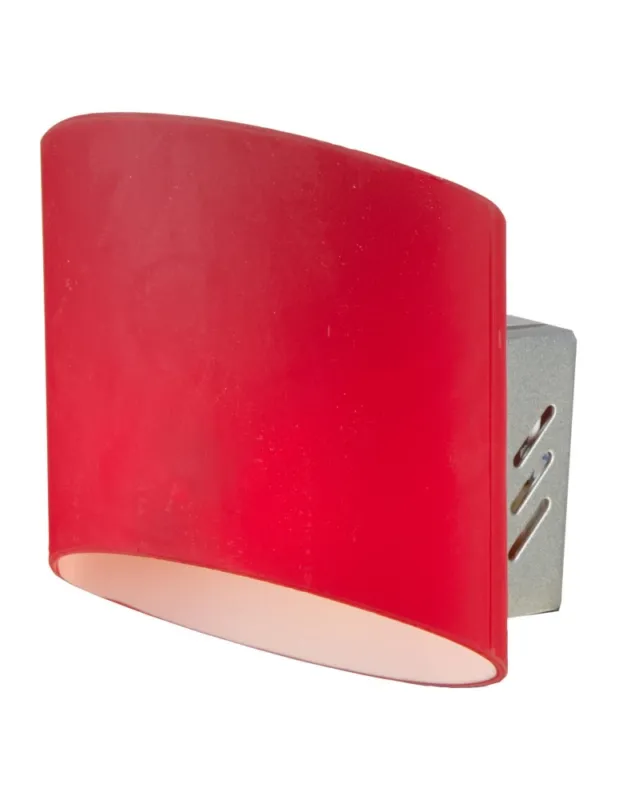 Łatwy zwrot Light Prestige Saragossa kinkiet czerwony 1xG9 biały, srebrny LP-B 1111/1 czer. kolory-swiatla.pl