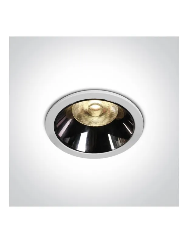 Tylko do końca tygodnia One Light Wpust LED biały czarny chrom Valtos 10112DC/W/W kolory-swiatla.pl