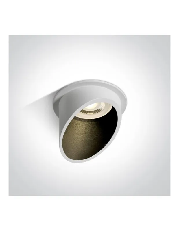 Ekspresowa dostawa One Light Oprawa sufitowa biała skośna Ewretu 10105E1/W/B kolory-swiatla.pl