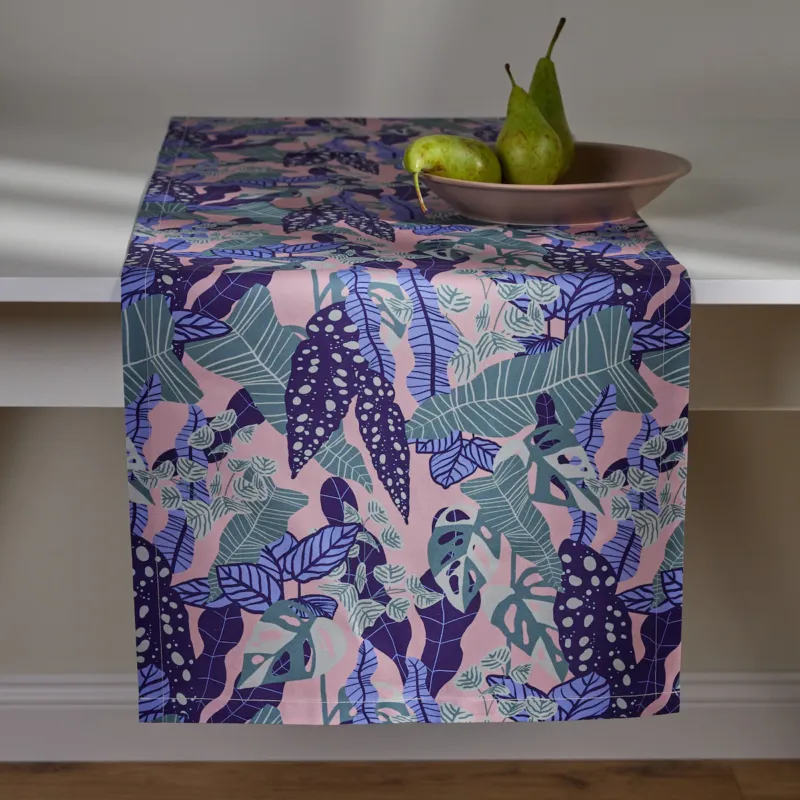 Do wyczerpania zapasów Bieżnik Drukowany Hazel 40x180 cm z motywem roślinnym -