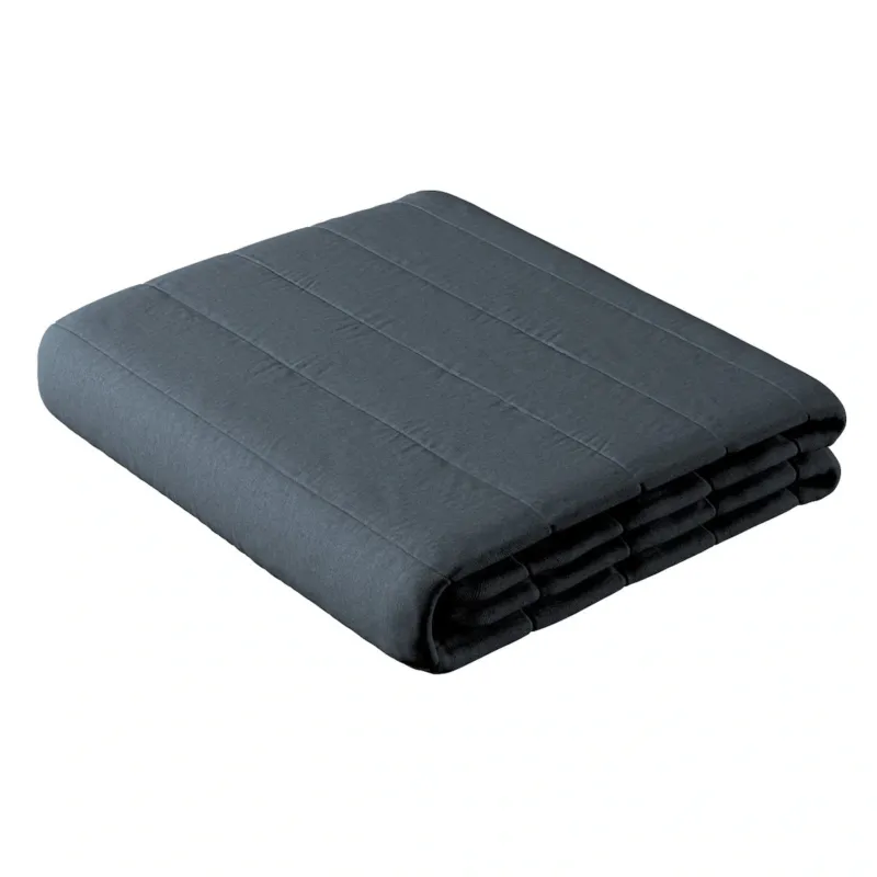 Narzuta pikowana w pasy 130x210 niebieski - Kup teraz
