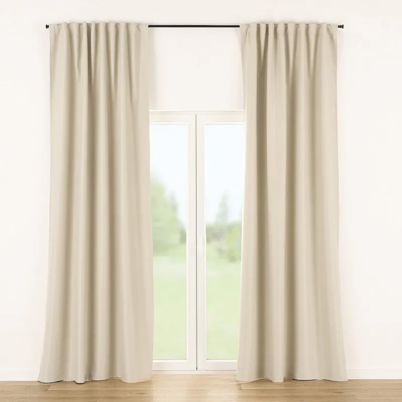 Zasłona BASIC na taśmie marszczącej 140x280cm szarobeżowy blackout 1 szt. 140x280 beżowy - Bezpieczna płatność