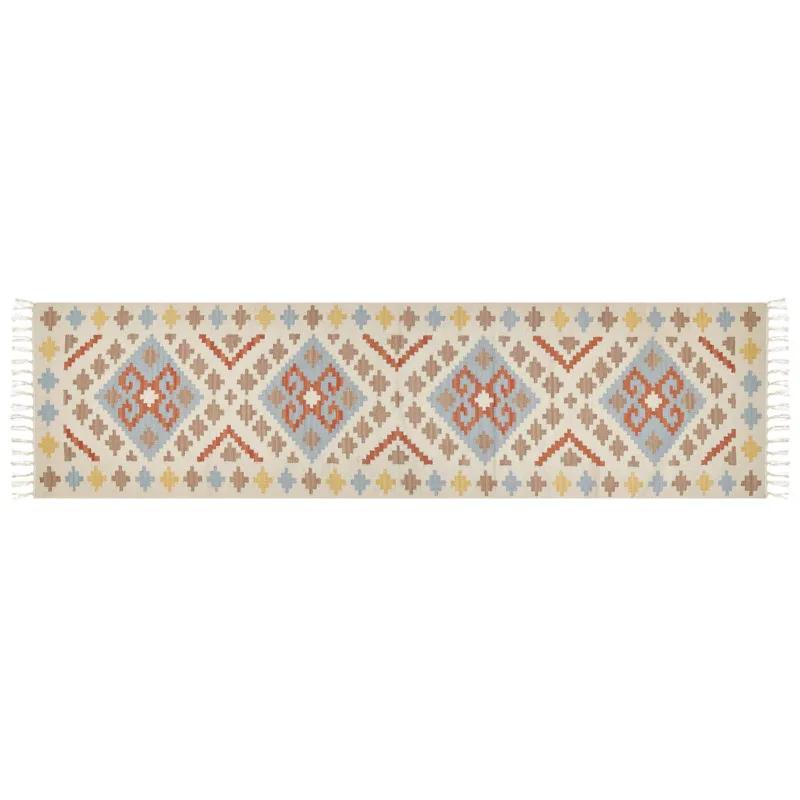Ostatnie sztuki Dywan ATAN Kolorowy 80 x 300 cm Bawełna Kilim -