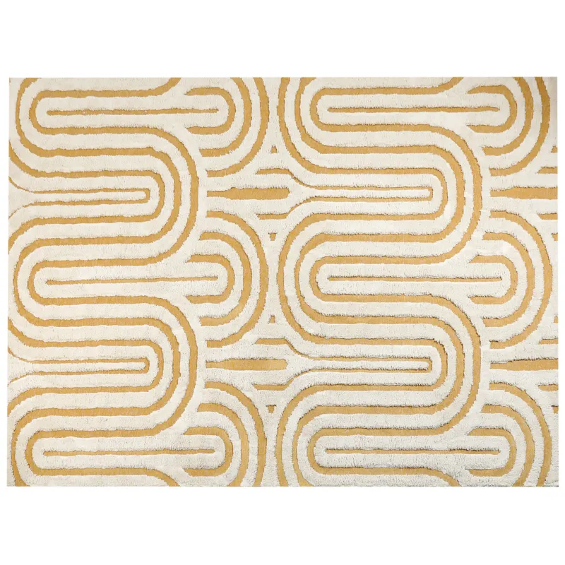Nowość Dywan PERAI Żółty 300 x 400 cm Bawełna -