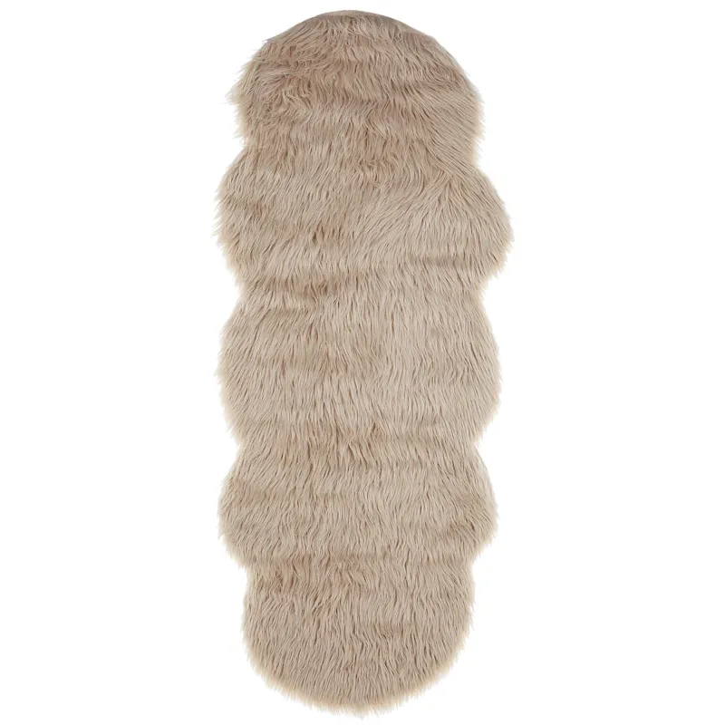 Dywan ze sztucznego futra MAMUNGARI Piaskowy 60 x 180 cm - Oferta limitowana