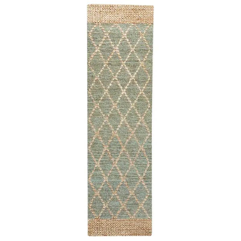Okazja Dywan TELLIKAYA Zielony 80 x 300 cm Juta -