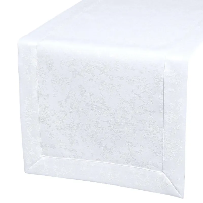 Bieżnik Marmurek biały (2000) O5 - 40x180 cm - biały - Niska cena