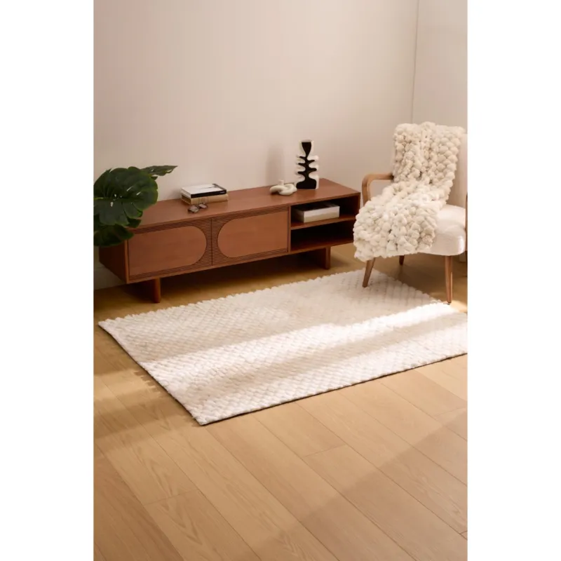 Dywan ze sztucznego futra 120x170 cm beżowy PELLIS - Tani