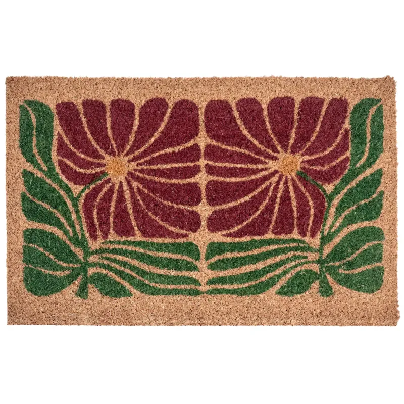 Super okazja Wycieraczka TANALIAN Kolorowy 50 x 80 cm Kwiat Włókno kokosowe -