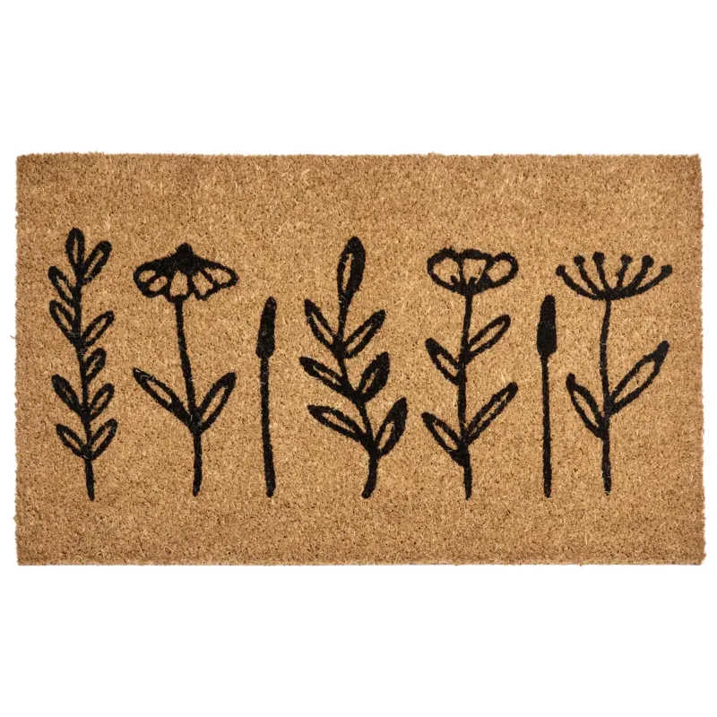 Wycieraczka AGIAK Naturalny 40 x 60 cm Kwiat Włókno kokosowe - Cena promocyjna