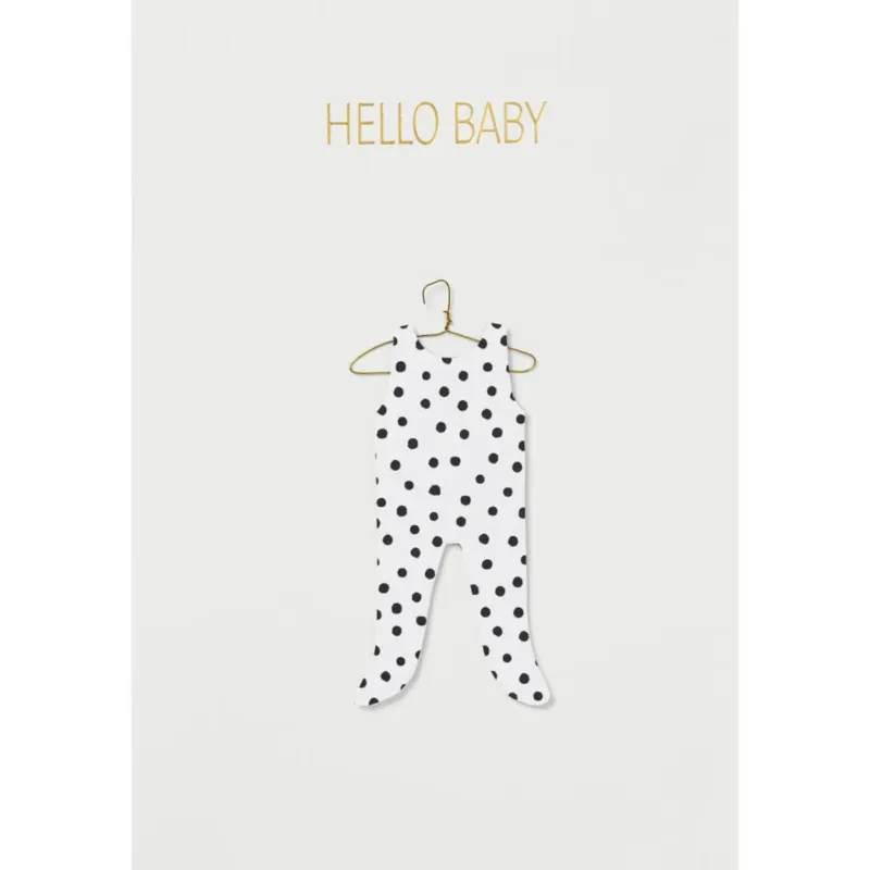 Kartka Hello Baby Cloth, papier - Wyjątkowa oferta