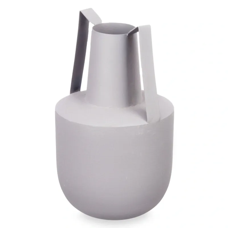 Ekspresowa dostawa Wazon metalowy w pastelowym kolorze z uchwytami, 21 cm -